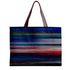 Background Horizontal Lines Zipper Mini Tote Bag