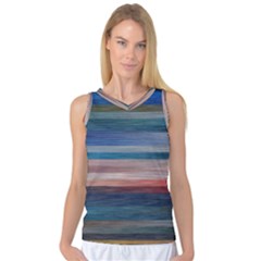 Background Horizontal Lines Women s Basketball Tank Top