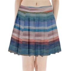 Background Horizontal Lines Pleated Mini Skirt