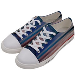 Background Horizontal Lines Women s Low Top Canvas Sneakers