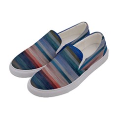 Background Horizontal Lines Women s Canvas Slip Ons