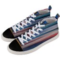 Background Horizontal Lines Men s Mid-Top Canvas Sneakers View2