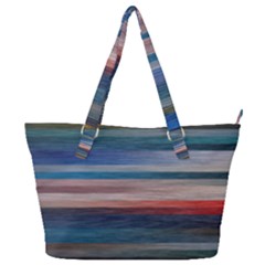 Background Horizontal Lines Full Print Shoulder Bag