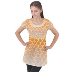 Background Skin Dragon Puff Sleeve Tunic Top