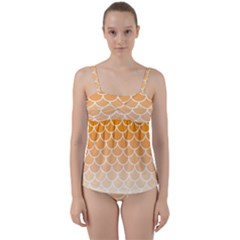 Background Skin Dragon Twist Front Tankini Set