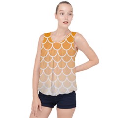 Background Skin Dragon Bubble Hem Chiffon Tank Top