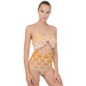 Background Skin Dragon Scallop Top Cut Out Swimsuit View1