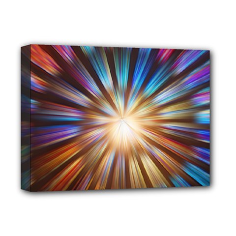 Background Spiral Abstract Deluxe Canvas 16  X 12  (stretched)  by HermanTelo