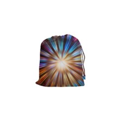 Background Spiral Abstract Drawstring Pouch (xs)