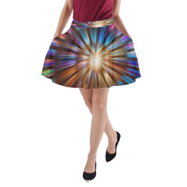 Background Spiral Abstract A-Line Pocket Skirt