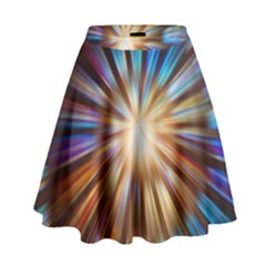 Background Spiral Abstract High Waist Skirt