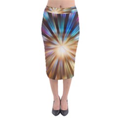 Background Spiral Abstract Midi Pencil Skirt