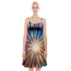 Background Spiral Abstract Spaghetti Strap Velvet Dress