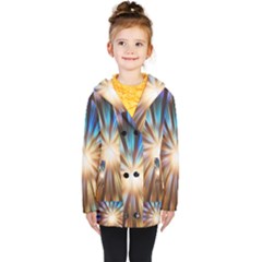 Background Spiral Abstract Kids  Double Breasted Button Coat