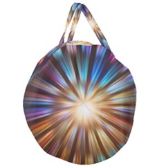 Background Spiral Abstract Giant Round Zipper Tote