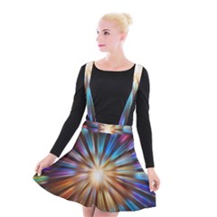 Background Spiral Abstract Suspender Skater Skirt