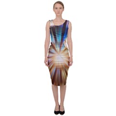 Background Spiral Abstract Sleeveless Pencil Dress