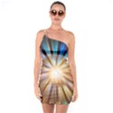 Background Spiral Abstract One Soulder Bodycon Dress View1