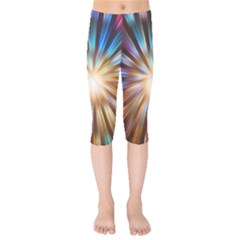 Background Spiral Abstract Kids  Capri Leggings 