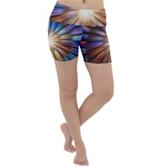 Background Spiral Abstract Lightweight Velour Yoga Shorts