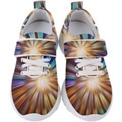 Background Spiral Abstract Kids  Velcro Strap Shoes