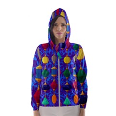 Background Stones Jewels Women s Hooded Windbreaker