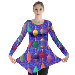 Background Stones Jewels Long Sleeve Tunic 