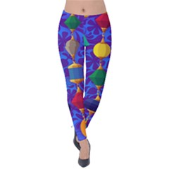 Background Stones Jewels Velvet Leggings