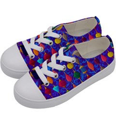 Background Stones Jewels Kids  Low Top Canvas Sneakers by HermanTelo