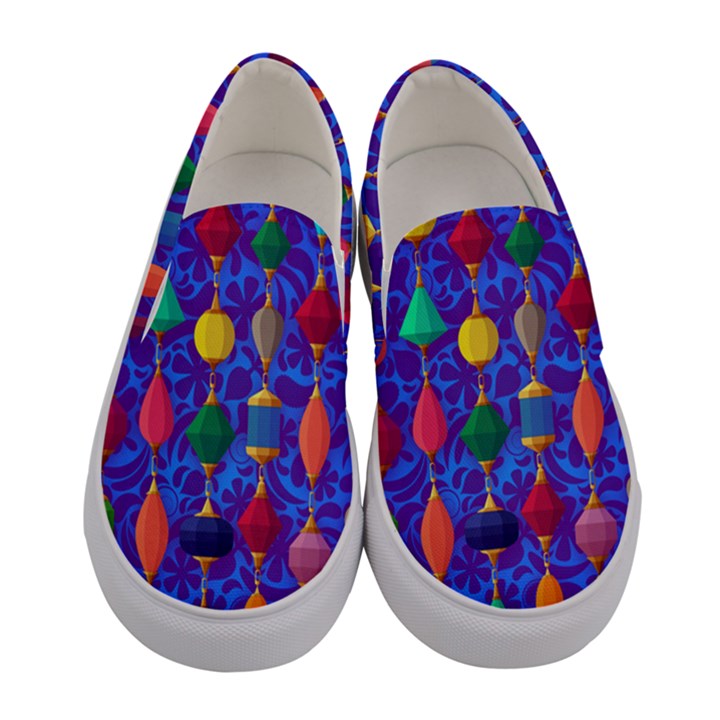 Background Stones Jewels Women s Canvas Slip Ons