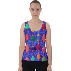 Background Stones Jewels Velvet Tank Top