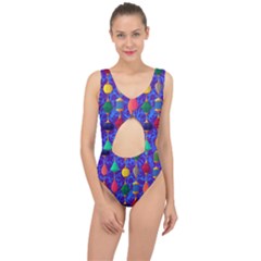 Background Stones Jewels Center Cut Out Swimsuit