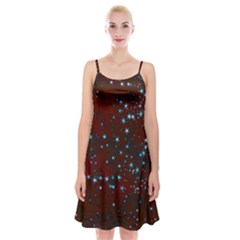 Background Star Christmas Spaghetti Strap Velvet Dress