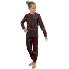 Background Star Christmas Kids  Long Sleeve Set 