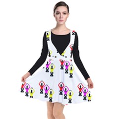 Ballet Plie Dance Ballerina Plunge Pinafore Dress