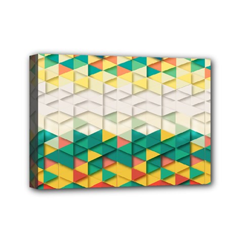 Background Triangle Mini Canvas 7  X 5  (stretched)