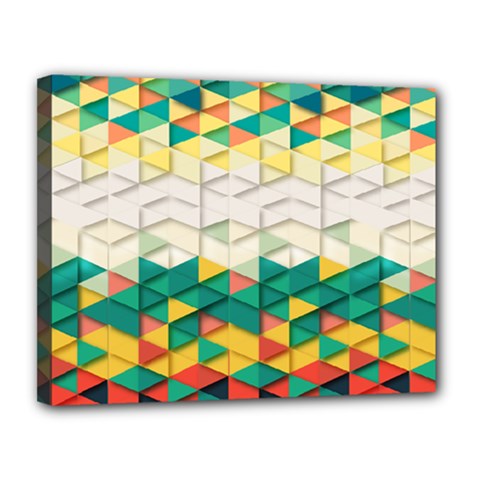 Background Triangle Canvas 14  X 11  (stretched)