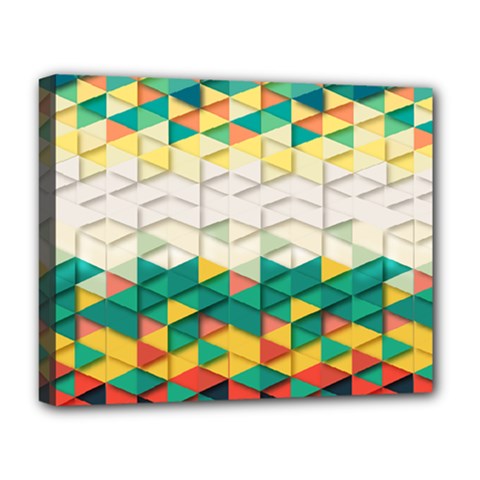 Background Triangle Deluxe Canvas 20  X 16  (stretched)