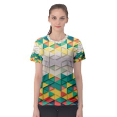 Background Triangle Women s Sport Mesh Tee