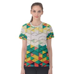 Background Triangle Women s Cotton Tee