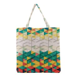 Background Triangle Grocery Tote Bag