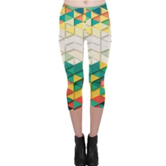 Background Triangle Capri Leggings 