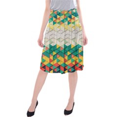 Background Triangle Midi Beach Skirt