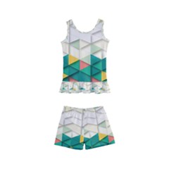 Background Triangle Kids  Boyleg Swimsuit