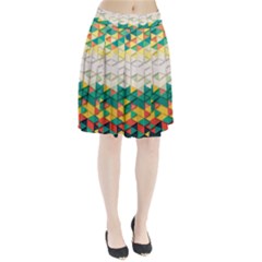 Background Triangle Pleated Skirt