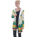 Background Triangle Longline Hooded Cardigan View1