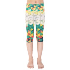 Background Triangle Kids  Capri Leggings 