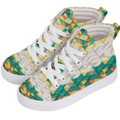 Background Triangle Kids  Hi-top Skate Sneakers