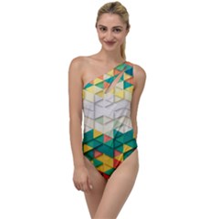 Background Triangle To One Side Swimsuit