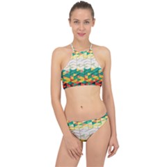 Background Triangle Racer Front Bikini Set